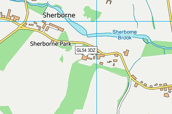 GL54 3DZ map - OS VectorMap District (Ordnance Survey)