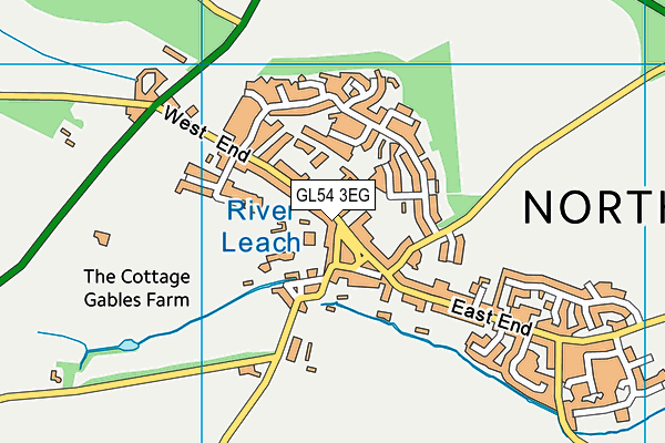 GL54 3EG map - OS VectorMap District (Ordnance Survey)