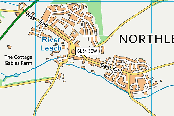 GL54 3EW map - OS VectorMap District (Ordnance Survey)