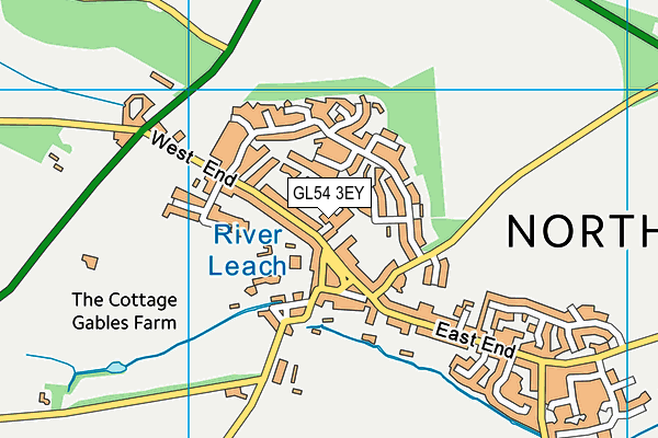 GL54 3EY map - OS VectorMap District (Ordnance Survey)