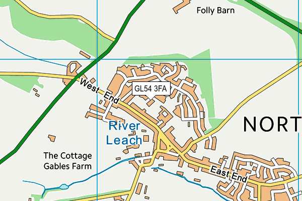 GL54 3FA map - OS VectorMap District (Ordnance Survey)