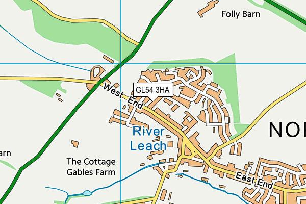 GL54 3HA map - OS VectorMap District (Ordnance Survey)