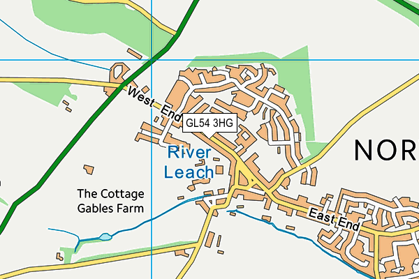 GL54 3HG map - OS VectorMap District (Ordnance Survey)