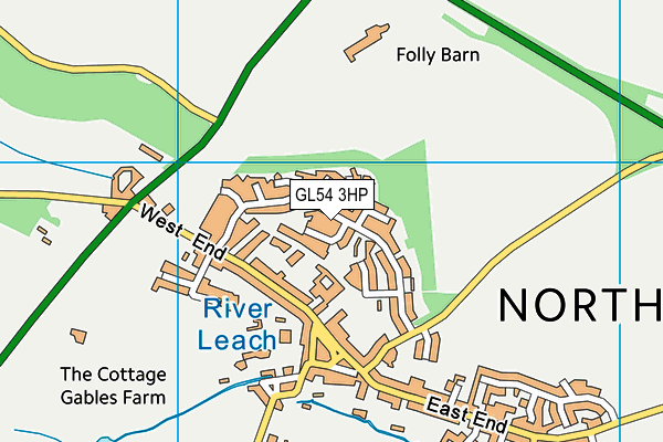 GL54 3HP map - OS VectorMap District (Ordnance Survey)