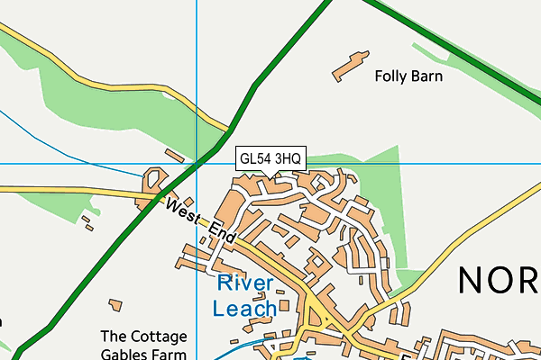 GL54 3HQ map - OS VectorMap District (Ordnance Survey)