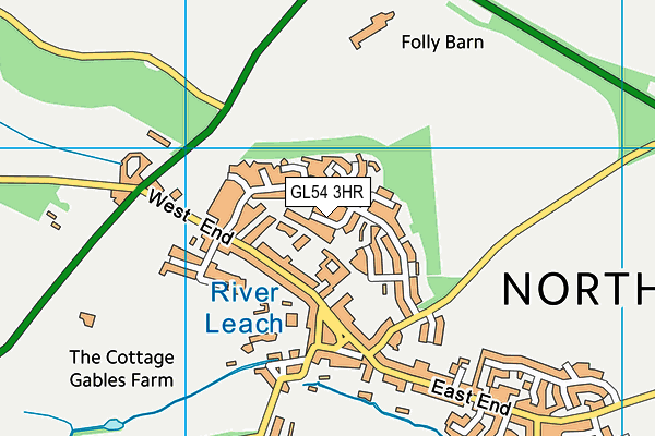 GL54 3HR map - OS VectorMap District (Ordnance Survey)