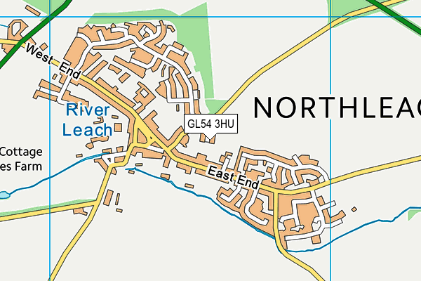 GL54 3HU map - OS VectorMap District (Ordnance Survey)