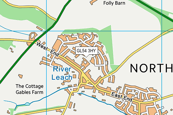 GL54 3HY map - OS VectorMap District (Ordnance Survey)