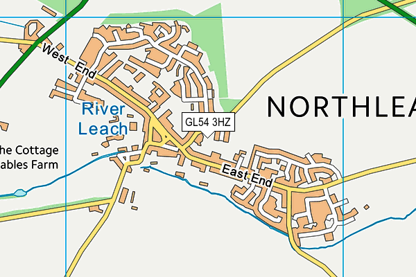 GL54 3HZ map - OS VectorMap District (Ordnance Survey)