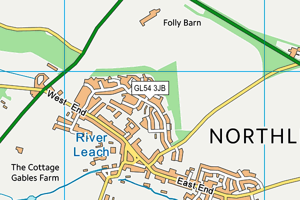 GL54 3JB map - OS VectorMap District (Ordnance Survey)