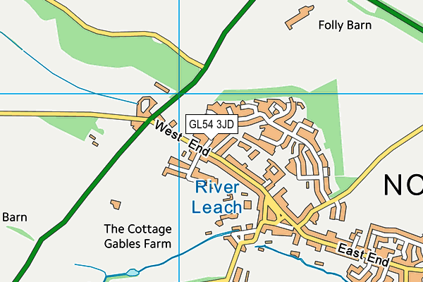 GL54 3JD map - OS VectorMap District (Ordnance Survey)