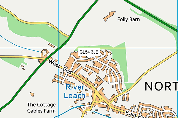 GL54 3JE map - OS VectorMap District (Ordnance Survey)