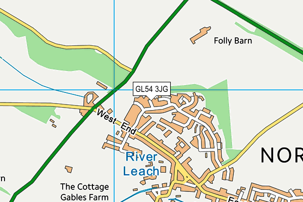 GL54 3JG map - OS VectorMap District (Ordnance Survey)