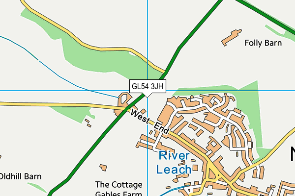 GL54 3JH map - OS VectorMap District (Ordnance Survey)