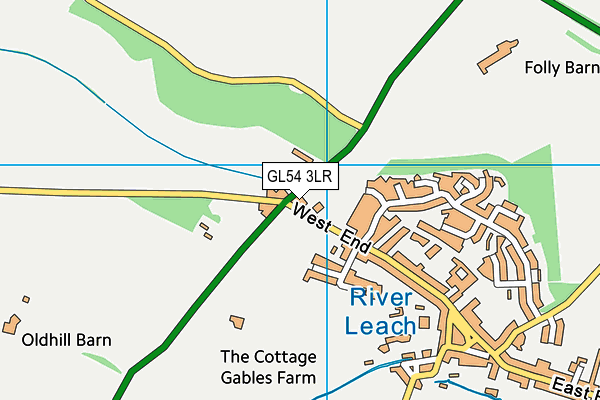 GL54 3LR map - OS VectorMap District (Ordnance Survey)