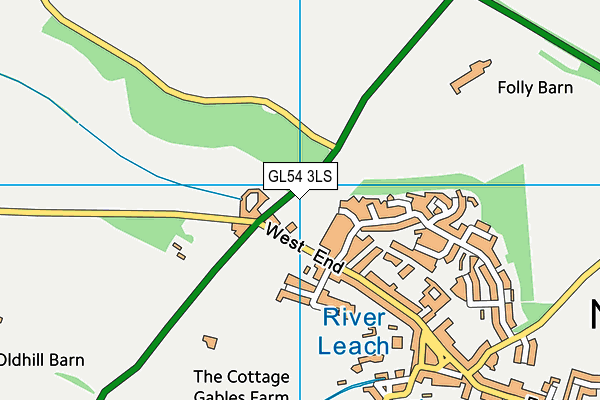GL54 3LS map - OS VectorMap District (Ordnance Survey)