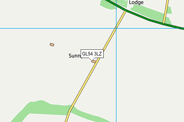 GL54 3LZ map - OS VectorMap District (Ordnance Survey)