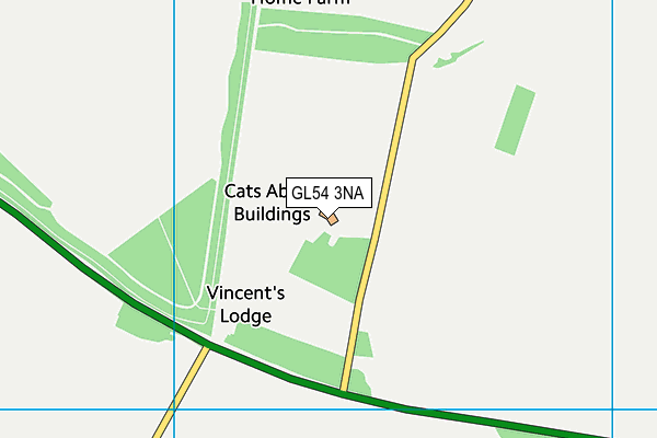 GL54 3NA map - OS VectorMap District (Ordnance Survey)