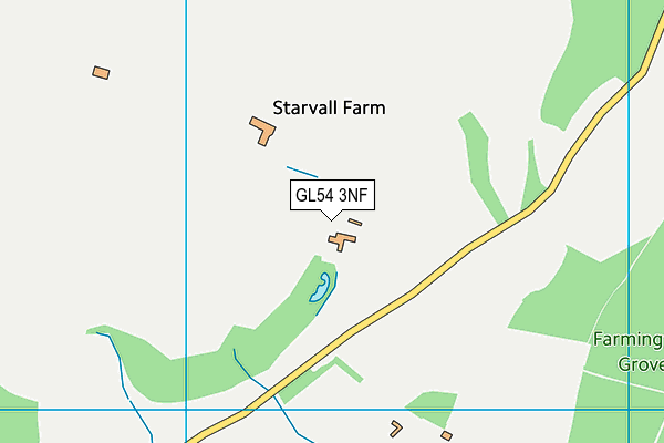 GL54 3NF map - OS VectorMap District (Ordnance Survey)