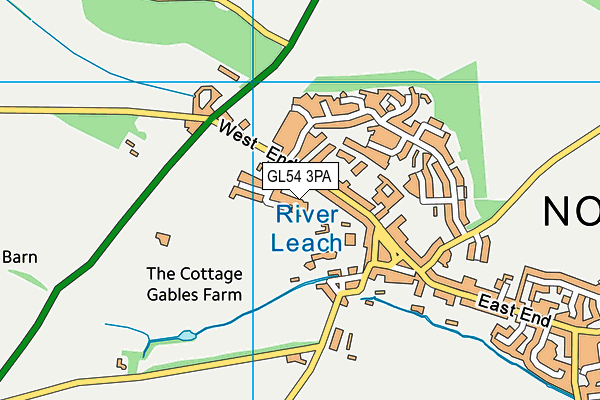 GL54 3PA map - OS VectorMap District (Ordnance Survey)