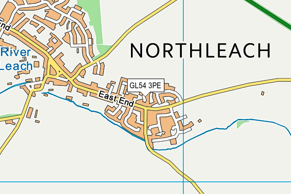 GL54 3PE map - OS VectorMap District (Ordnance Survey)