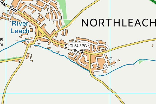 GL54 3PG map - OS VectorMap District (Ordnance Survey)