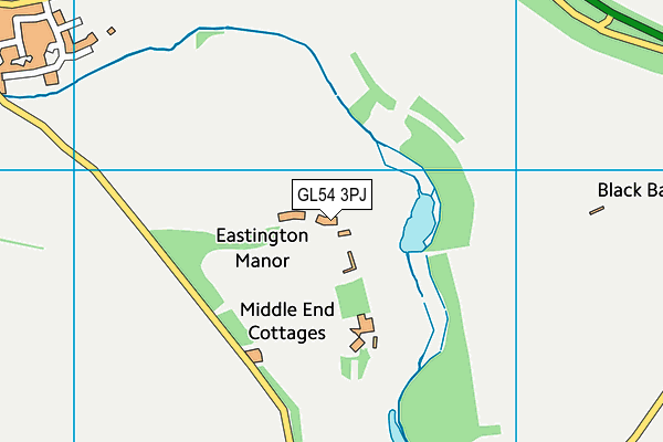 GL54 3PJ map - OS VectorMap District (Ordnance Survey)