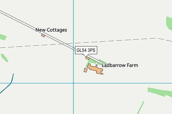 GL54 3PS map - OS VectorMap District (Ordnance Survey)