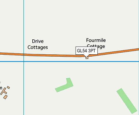 GL54 3PT map - OS VectorMap District (Ordnance Survey)