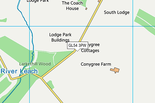 GL54 3PW map - OS VectorMap District (Ordnance Survey)