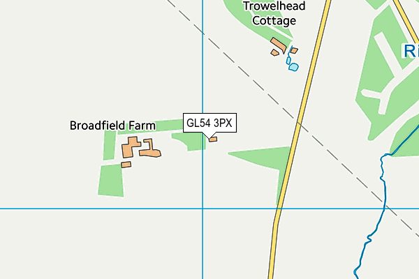 GL54 3PX map - OS VectorMap District (Ordnance Survey)
