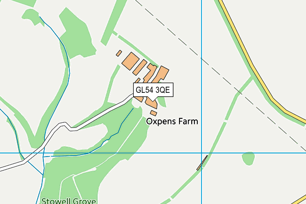 GL54 3QE map - OS VectorMap District (Ordnance Survey)