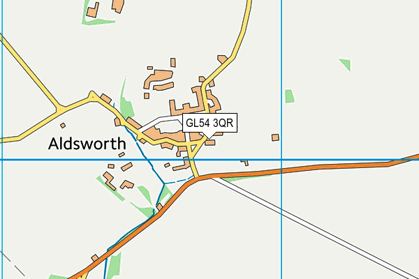 GL54 3QR map - OS VectorMap District (Ordnance Survey)