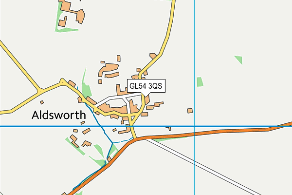 GL54 3QS map - OS VectorMap District (Ordnance Survey)