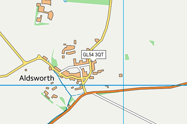 GL54 3QT map - OS VectorMap District (Ordnance Survey)