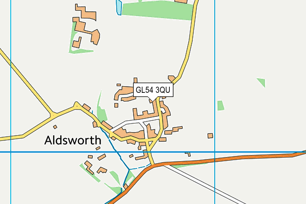 GL54 3QU map - OS VectorMap District (Ordnance Survey)