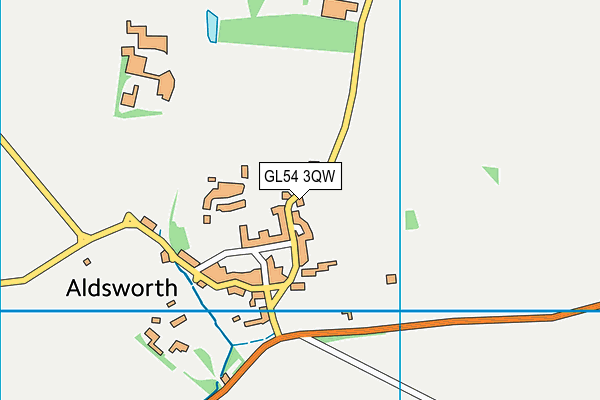 GL54 3QW map - OS VectorMap District (Ordnance Survey)