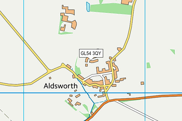 GL54 3QY map - OS VectorMap District (Ordnance Survey)