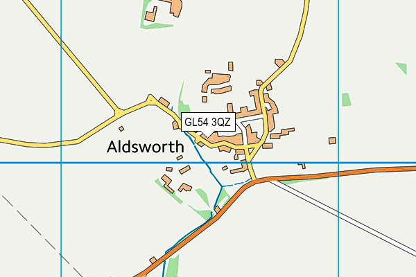 GL54 3QZ map - OS VectorMap District (Ordnance Survey)