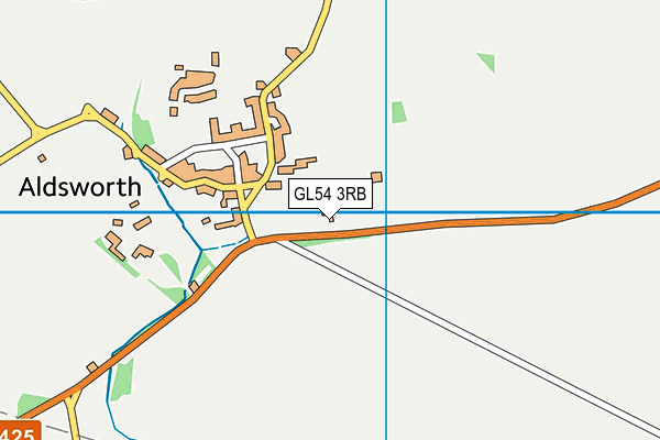 GL54 3RB map - OS VectorMap District (Ordnance Survey)