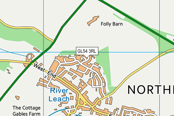 GL54 3RL map - OS VectorMap District (Ordnance Survey)