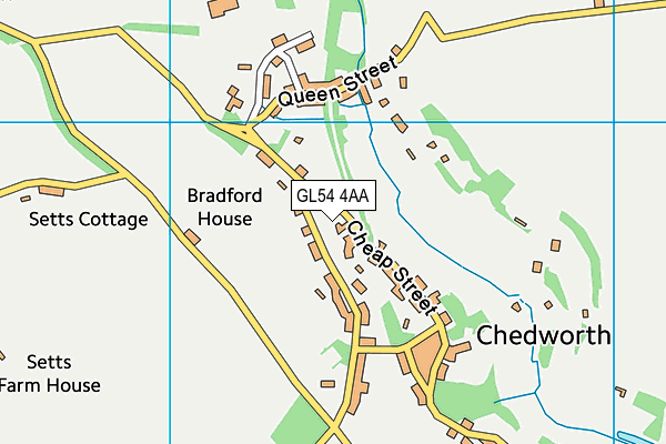 GL54 4AA map - OS VectorMap District (Ordnance Survey)