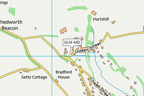 GL54 4AD map - OS VectorMap District (Ordnance Survey)