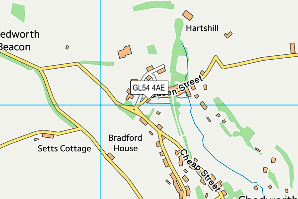 GL54 4AE map - OS VectorMap District (Ordnance Survey)