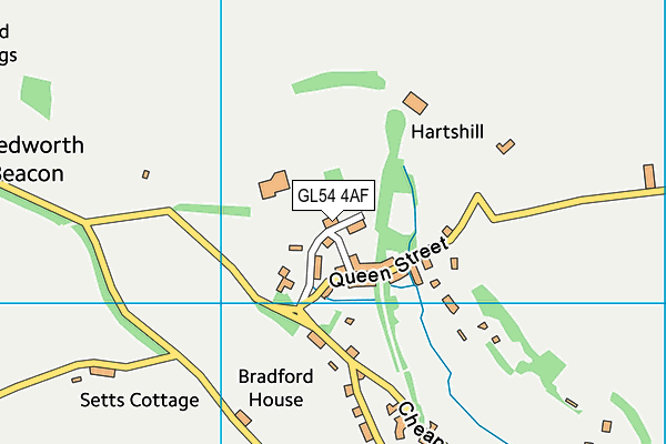 GL54 4AF map - OS VectorMap District (Ordnance Survey)