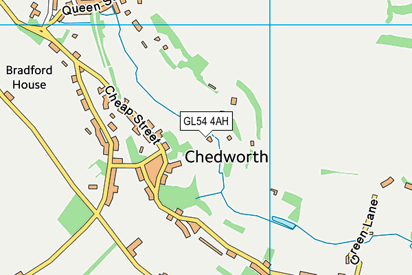 GL54 4AH map - OS VectorMap District (Ordnance Survey)
