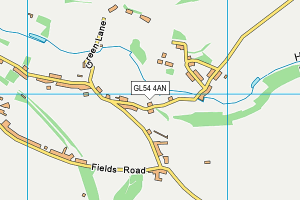 GL54 4AN map - OS VectorMap District (Ordnance Survey)