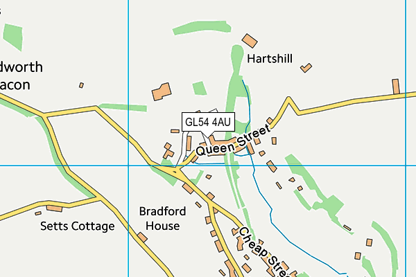 GL54 4AU map - OS VectorMap District (Ordnance Survey)