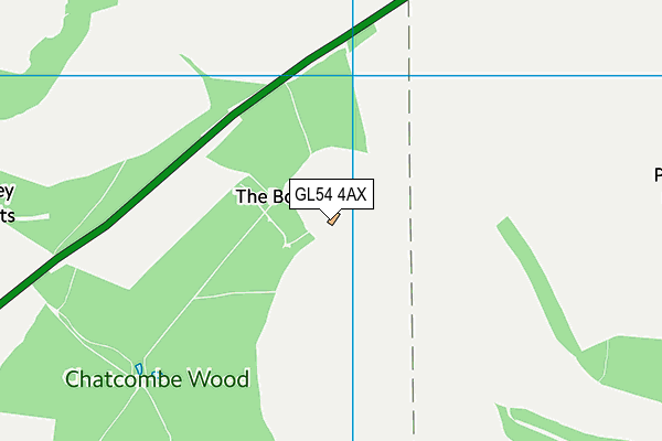 GL54 4AX map - OS VectorMap District (Ordnance Survey)