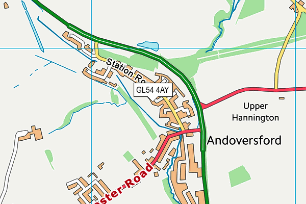 GL54 4AY map - OS VectorMap District (Ordnance Survey)